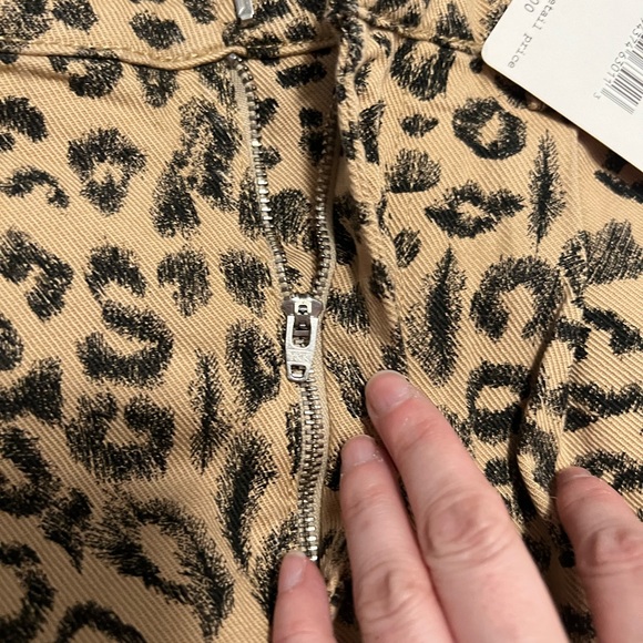 NWT free people leopard print high waisted shorts - Picture 7 of 8